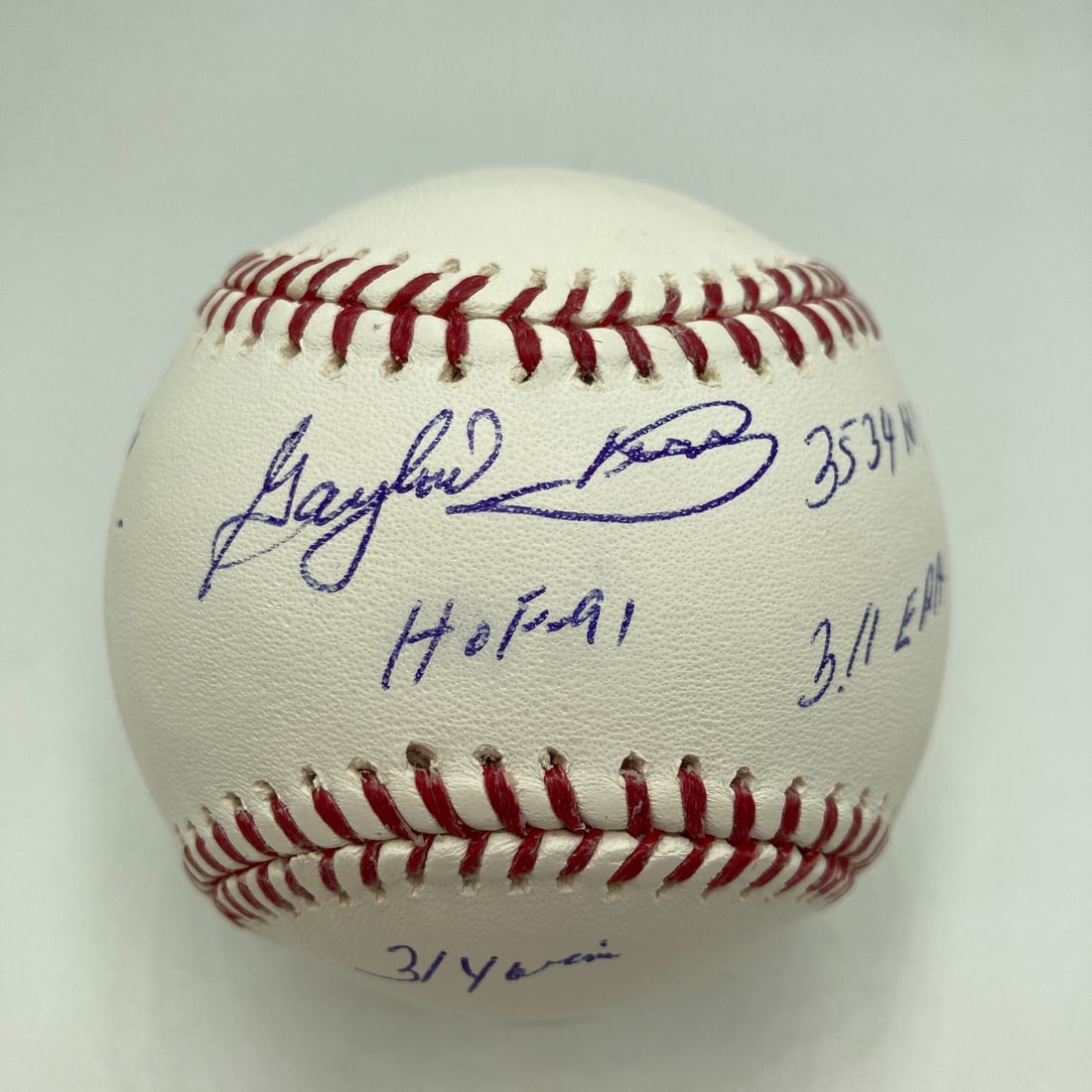Baseball with Gaylord Perry Autograph and Extensive Career Inscriptions PSA Authenticated (1 of 6)