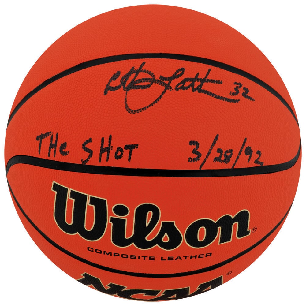 Christian Laettner Signed Wilson NCAA Legends Basketball The Shot Inscribed COA: Christian Laettner Signed Wilson NCAA Legends Basketball The Shot Inscribed COA This is a Christian Laettner signed Wilson NCAA Legends full-size basketball, featuring the iconic inscription 'The Shot