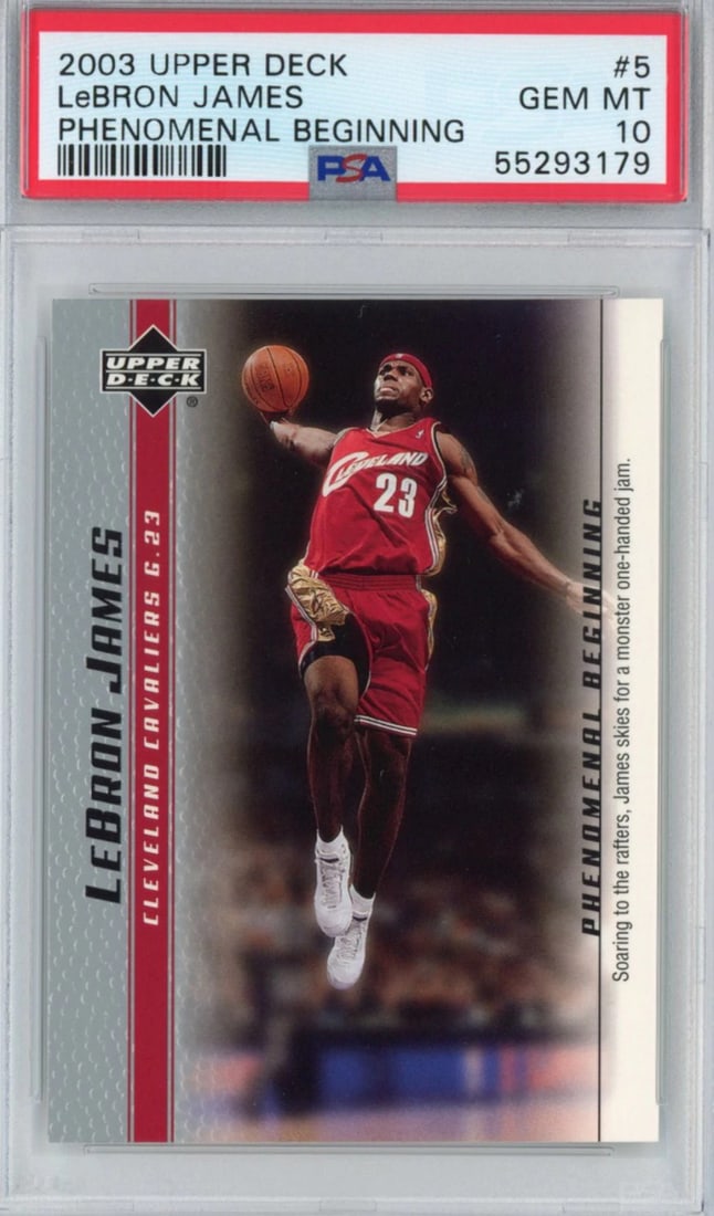 2003-04 UD LeBron James #5 Rookie Card PSA 10 Authentic (1 of 2)