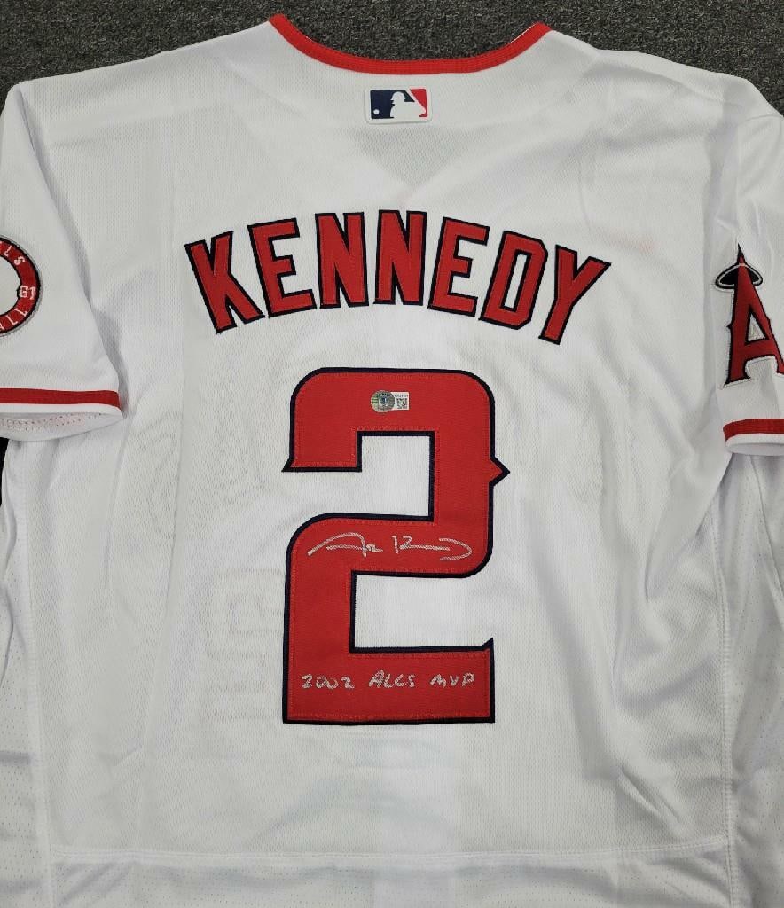 Adam Kennedy 2002 ALCS MVP Signed Angels Jersey BAS COA (1 of 4)