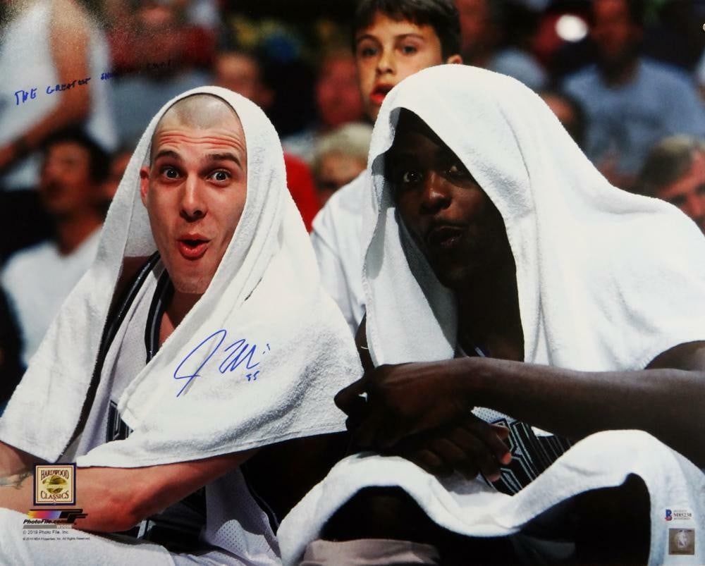 Jason Williams Autographed Sacramento Kings 16x20 Photo Towel with Inscription Beckett Auth: Jason Williams Autographed Sacramento Kings 16x20 Photo Towel with Inscription Beckett Auth This is an original autographed 16x20 photograph towel of Jason Williams, featuring an inscription. The item