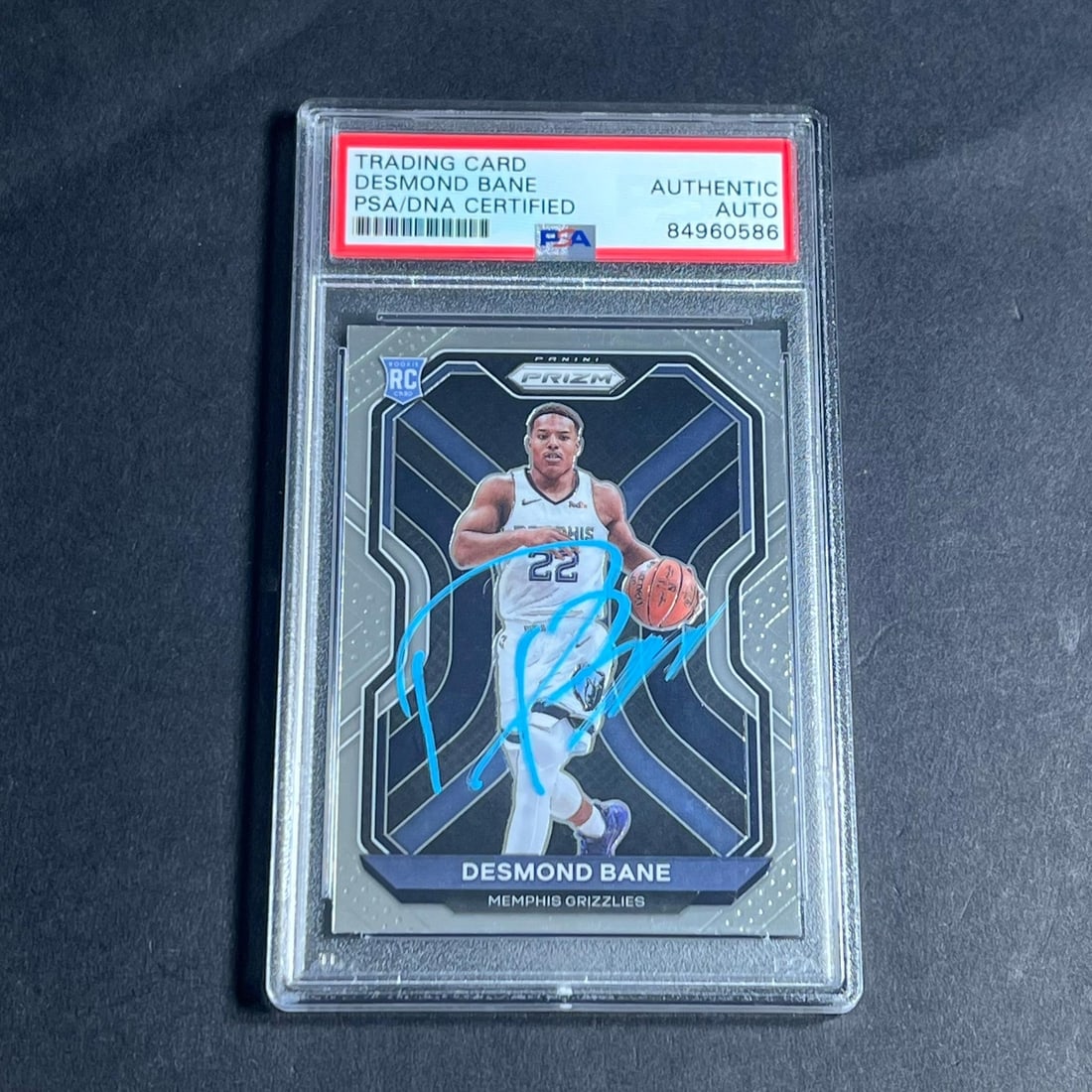 2020-21 Panini Prizm #297 Desmond Bane Autographed PSA/DNA Card Grizzlies: 2020-21 Panini Prizm #297 Desmond Bane Autographed PSA/DNA Card Grizzlies Up for grabs is a 2020-21 Panini Prizm #297 basketball card featuring the autograph of Desmond Bane from the Memphis Grizzlies