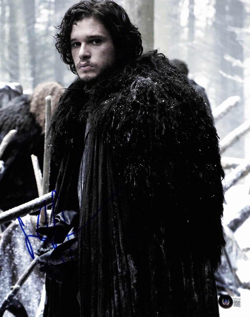 Kit Harington Jon Snow Signed 11x14 Photo Beckett Certified: Kit Harington Jon Snow Signed 11x14 Photo Beckett Certified This is an autographed 11x14 photograph of Kit Harington, famously known for his role as "Jon Snow" in the acclaimed TV series Game of Thron