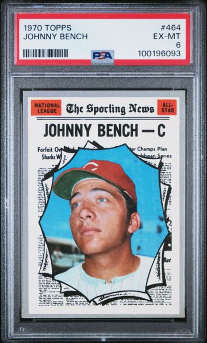 1970 Topps Johnny Bench #464 Baseball Card PSA 6 Authentic (1 of 2)