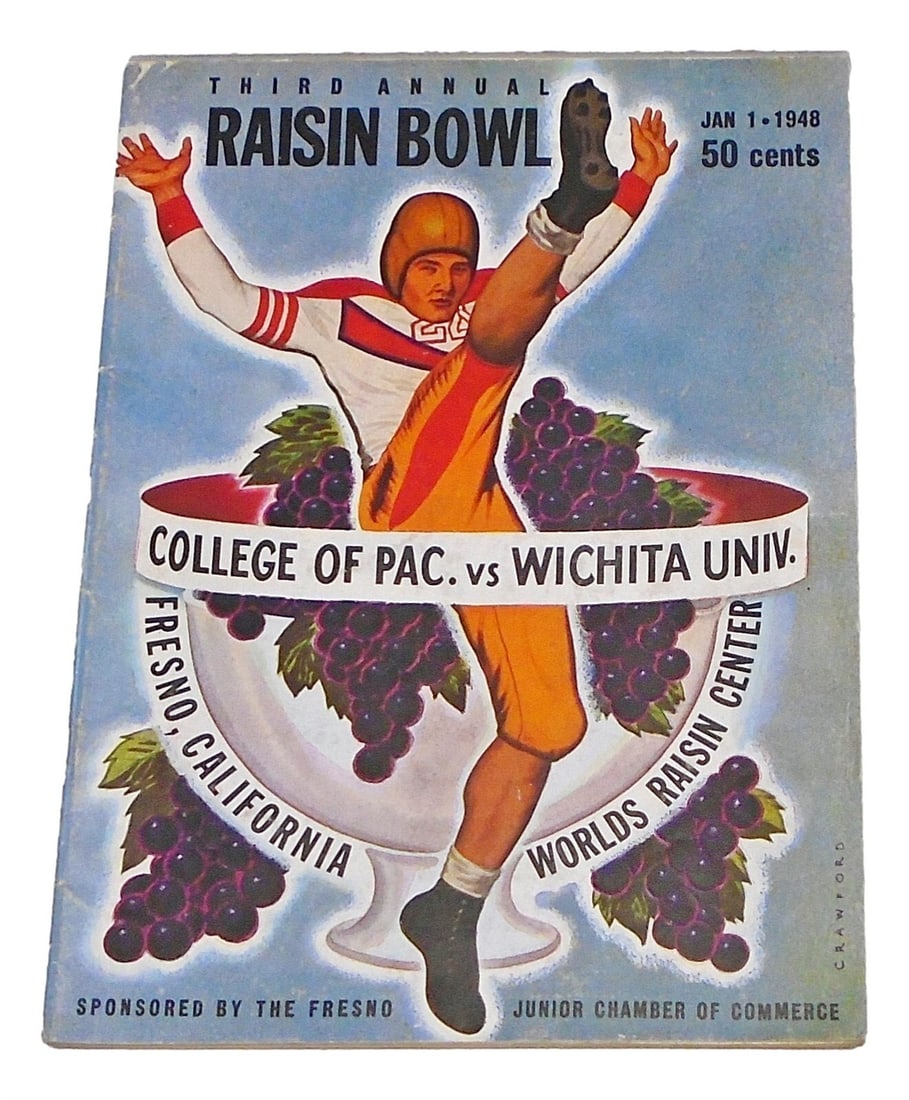 1948 Original Raisin Bowl Program Wichita v College of Pacific Football (1 of 3)