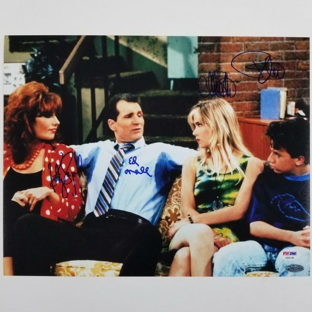 Married With Children Signed 11x14 Photo Ed O'Neill Katey Sagal Christina Applegate PSA: Married With Children Signed 11x14 Photo Ed O'Neill Katey Sagal Christina Applegate PSA This is an original 11x14 photograph signed by the cast of 'Married With Children,' including Ed O'Neill, Katey