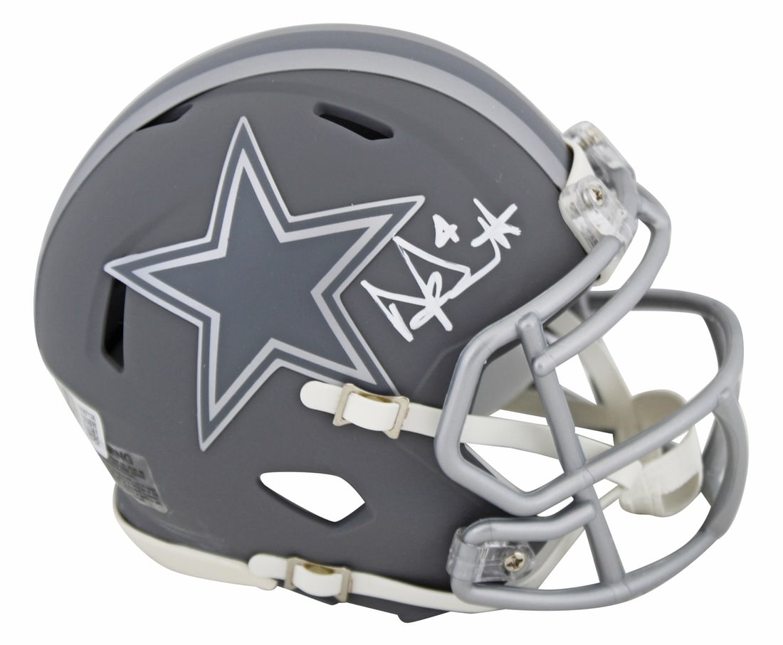 Dak Prescott Signed Dallas Cowboys Mini Helmet BAS Witnessed Authentic (1 of 2)