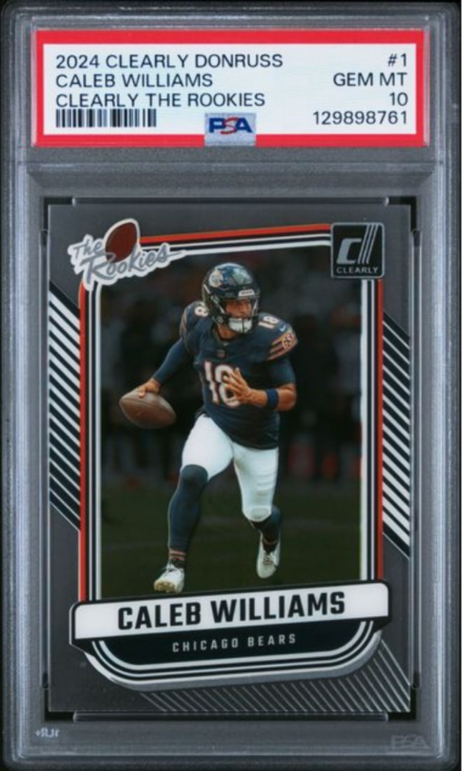 2024 Panini Clearly Donruss Caleb Williams #1 Rookie PSA 10 Gem Mint Football Card (1 of 2)