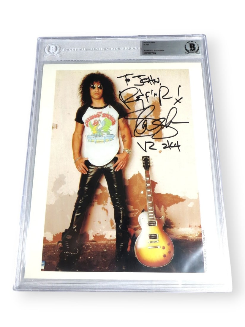 Slash Autographed 8X10 Photo Guns N' Roses Beckett Authenticated (1 of 3)