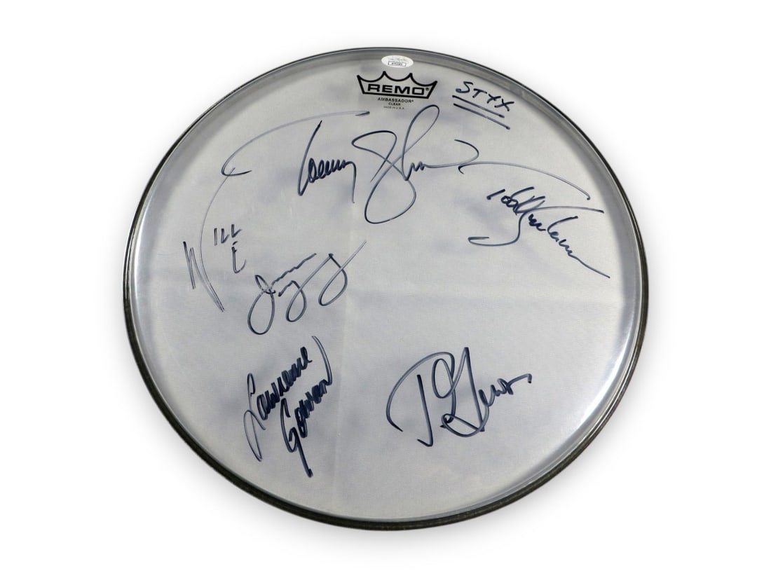 Styx Band 14" Autographed Drumhead JSA Authenticated 6 Signatures (1 of 3)