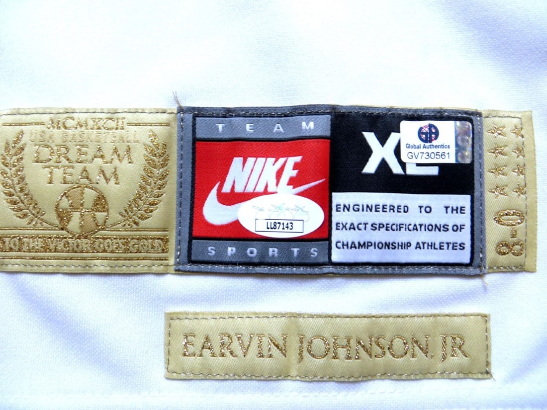 Magic Johnson Signed Team USA Jersey JSA Authenticated - 3