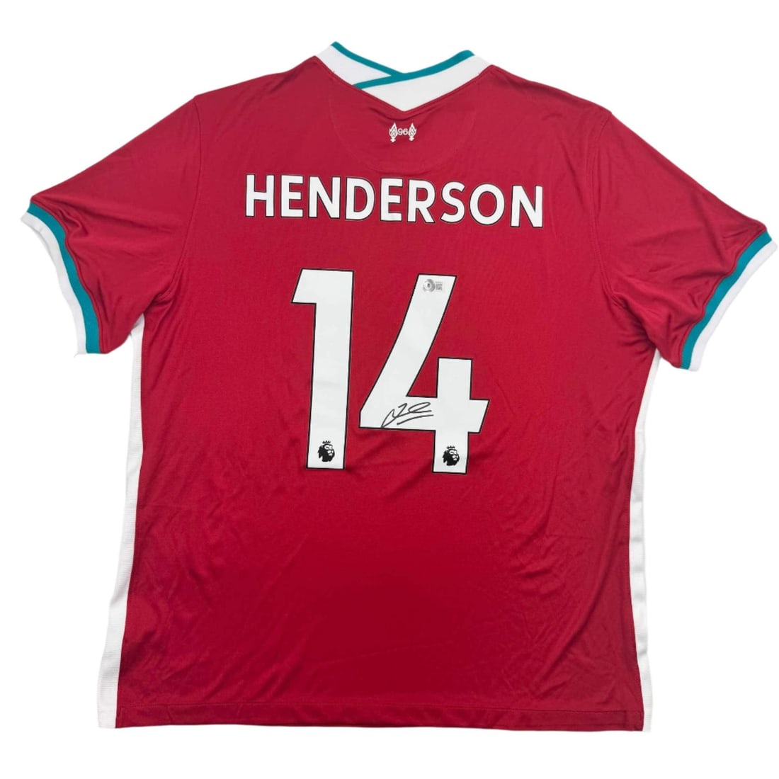 Jordan Henderson Autographed Liverpool Red Soccer Jersey Beckett BAS COA: Jordan Henderson Autographed Liverpool Red Soccer Jersey Beckett BAS COA This is an authentic autographed Jordan Henderson Liverpool red soccer jersey, featuring the player's name and number. The jers