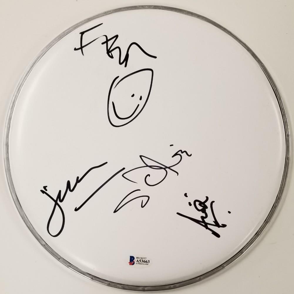 Mana Band Signed Drumhead D Olvera Gonzalez Vallin Calleros Beckett BAS (1 of 2)