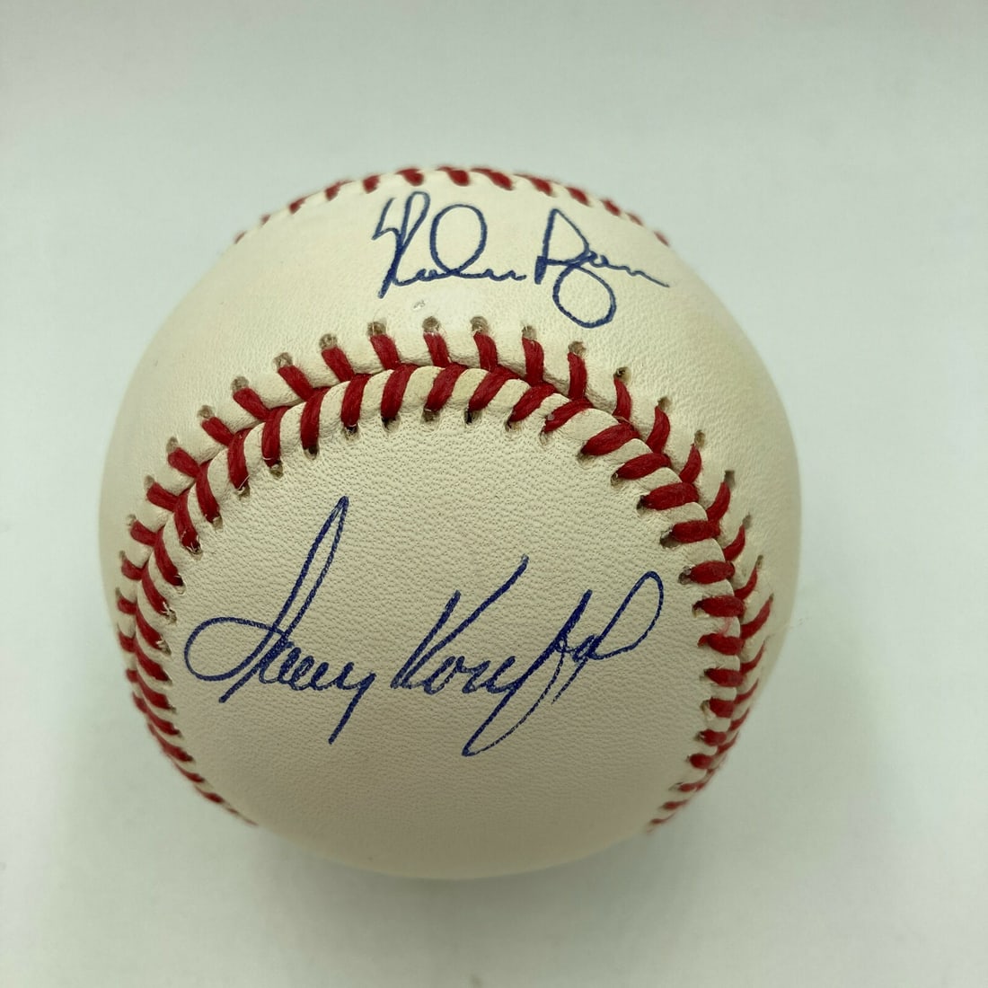 Sandy Koufax Nolan Ryan Bob Feller Signed Baseball JSA COA (1 of 6)