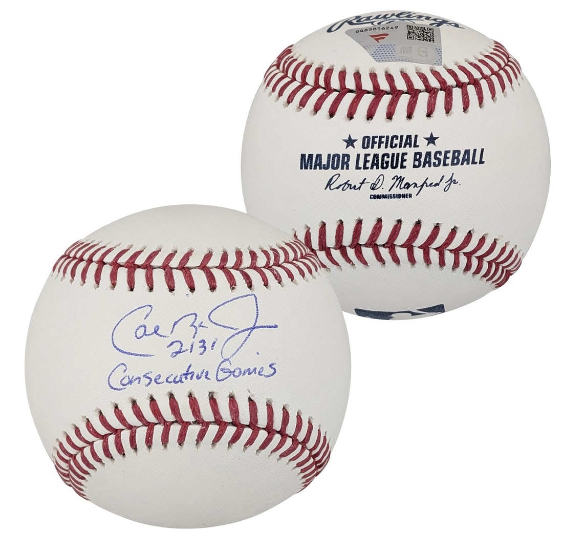 Cal Ripken Jr. Autographed Oml Baseball 2131 Games Fanatics Authenticated (1 of 3)