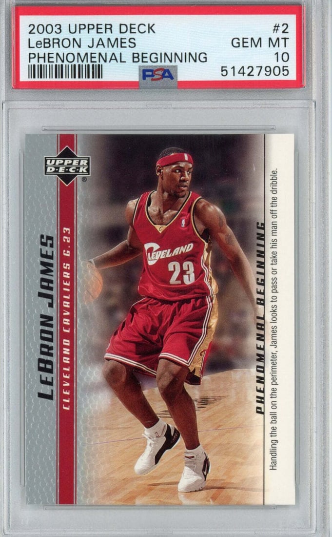 2003 Upper Deck LeBron James Rookie Card #2 PSA 10 Phenomenal Beginnings (1 of 2)