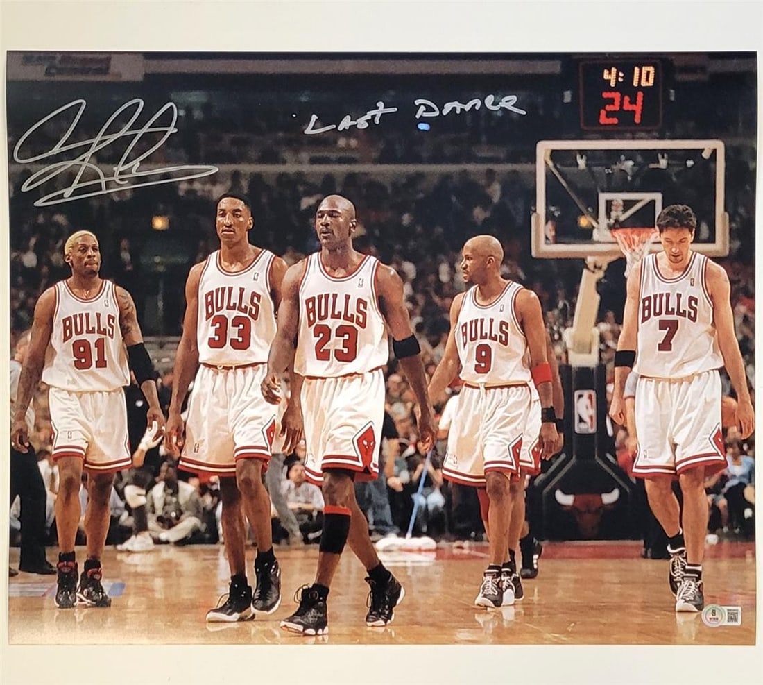 Dennis Rodman Autographed 16x20 Last Dance Photo Chicago Bulls BAS (1 of 4)