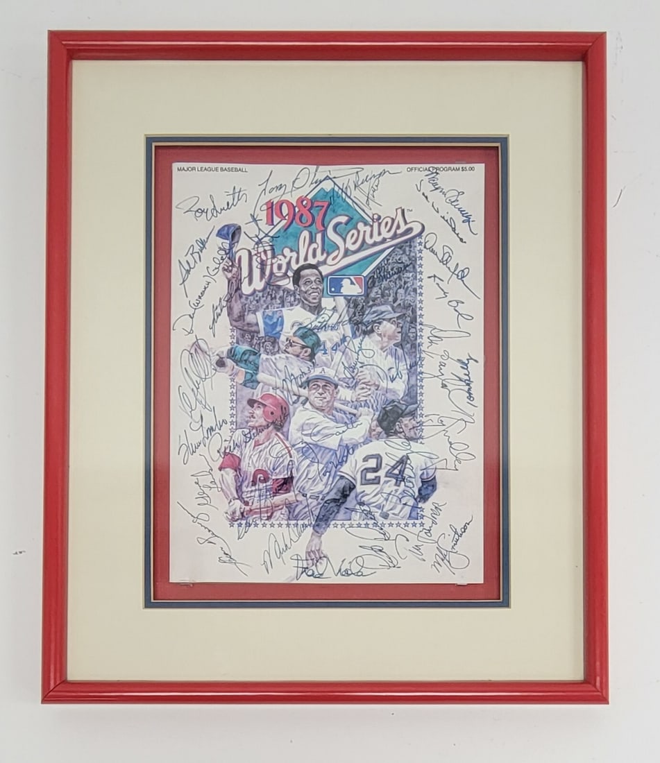 1987 Minnesota Twins Team Signed World Series Program with Beckett COA (1 of 5)