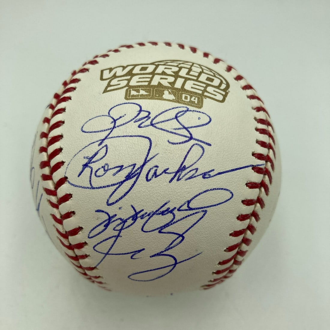 2004 Boston Red Sox Team Signed World Series Baseball with MLB Holo (1 of 9)