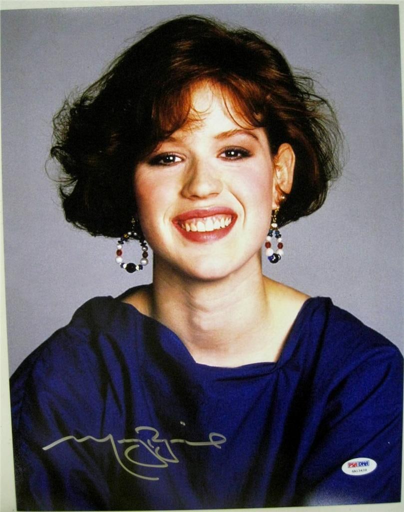 Molly Ringwald Signed 11x14 The Breakfast Club Photo PSA/DNA: Molly Ringwald Signed 11x14 The Breakfast Club Photo PSA/DNA This is an original signed photograph of Molly Ringwald from the iconic movie "The Breakfast Club." The autograph has been authenticated by