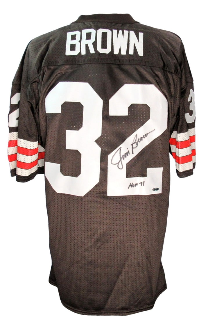 Jim Brown Signed Cleveland Browns Jersey HOF Inscription PSA/DNA Steiner (1 of 7)