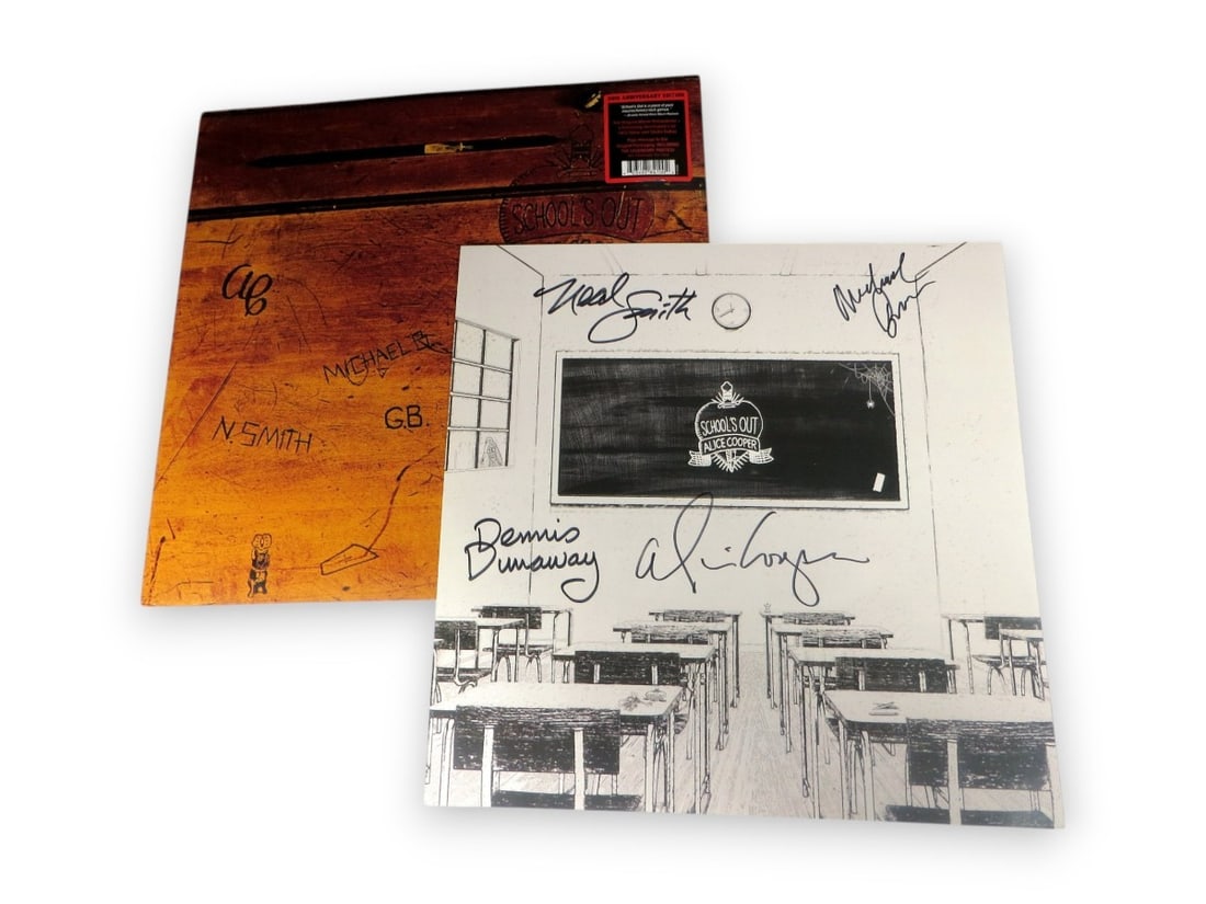 Alice Cooper Band Autographed Record Insert Beckett Authenticated LP (1 of 4)