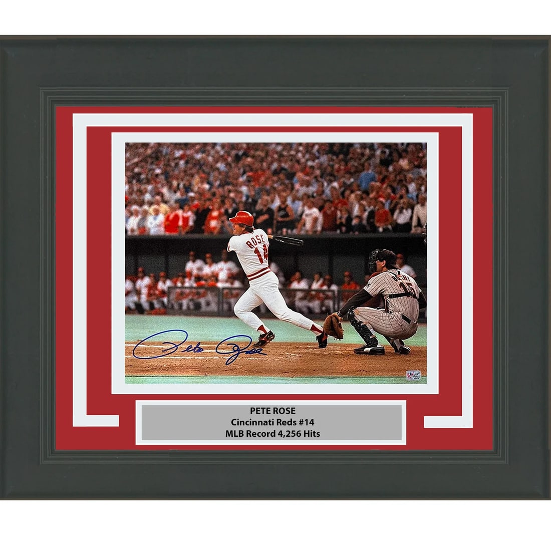 Framed Signed Pete Rose 16x20 Photo with JSA COA (1 of 1)