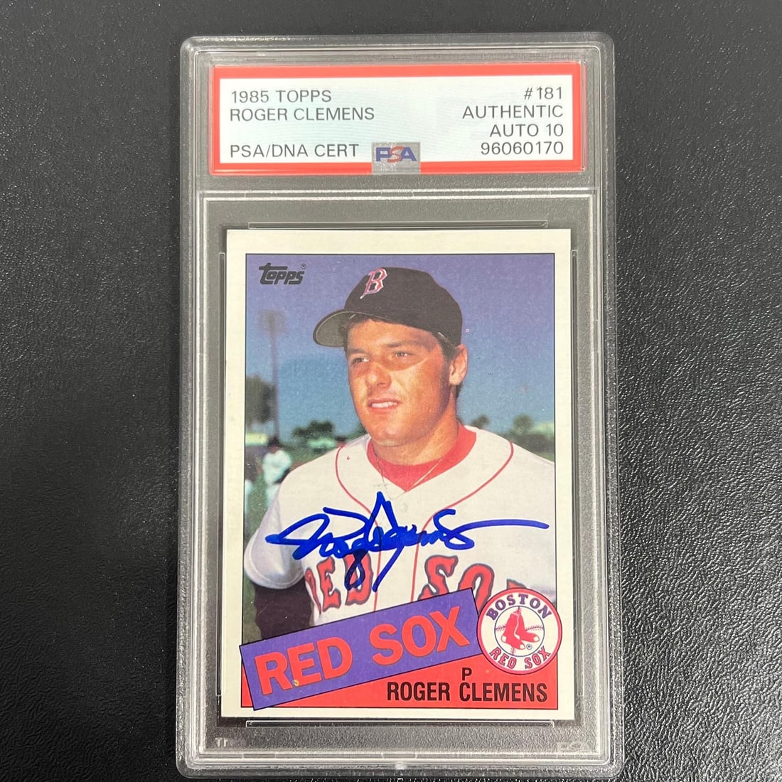 1985 Topps Roger Clemens Signed Card PSA AUTO 10 Red Sox (1 of 2)
