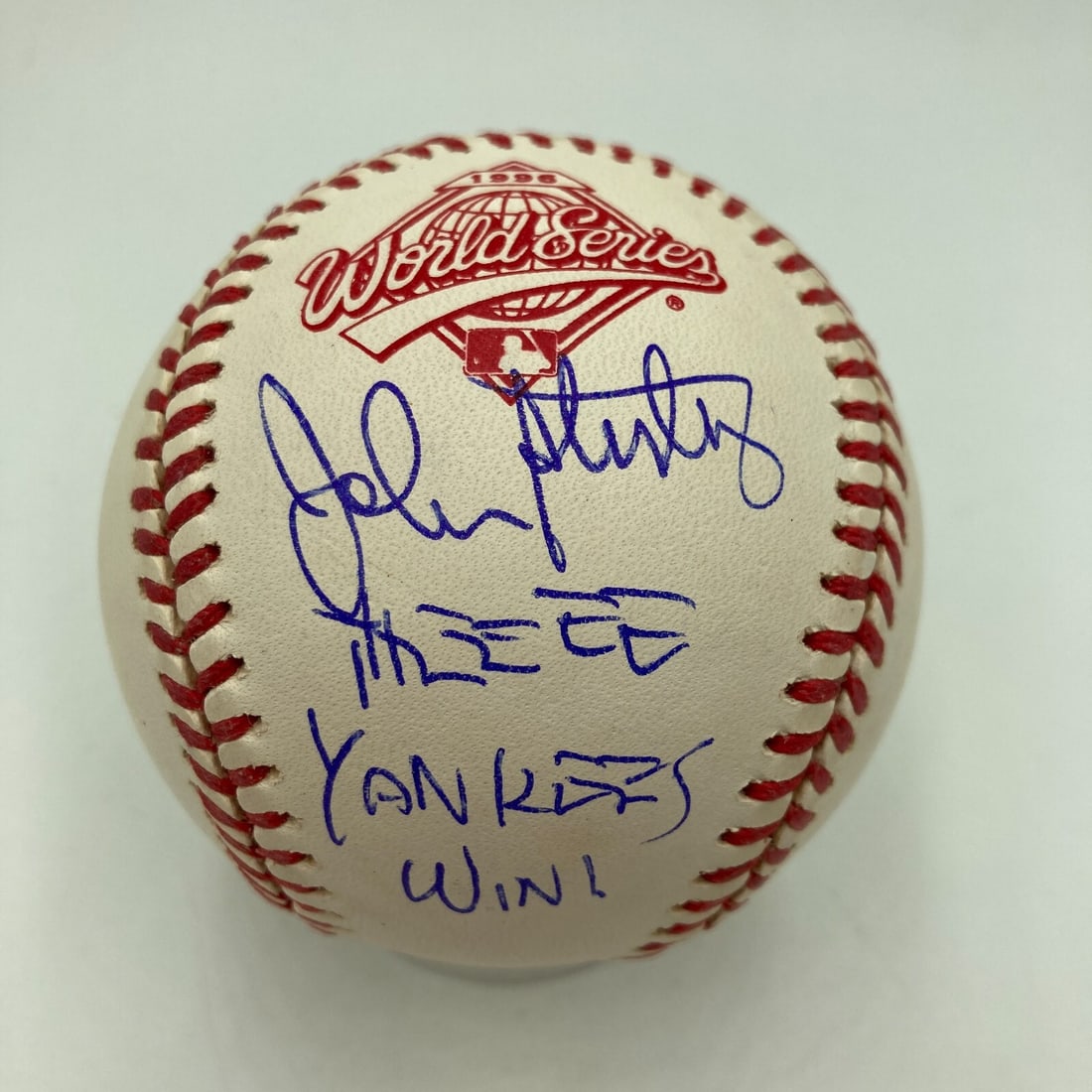 John Sterling Signed 1996 World Series Baseball with JSA COA: John Sterling Signed 1996 World Series Baseball with JSA COA Celebrate the New York Yankees' legendary victory with this officially inscribed 1996 World Series baseball signed by John Sterling. This c