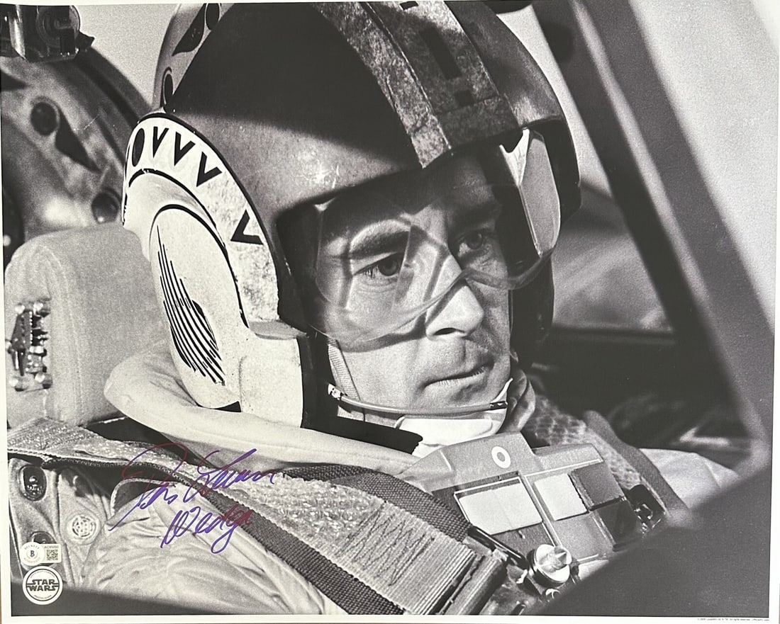 Denis Lawson Star Wars Signed 16x20 Photo Auto 10 Beckett LOA: Denis Lawson Star Wars Signed 16x20 Photo Auto 10 Beckett LOA This stunning autographed 16x20 black and white photograph features Denis Lawson as Wedge in Star Wars: The Empire Strikes Back. The photo