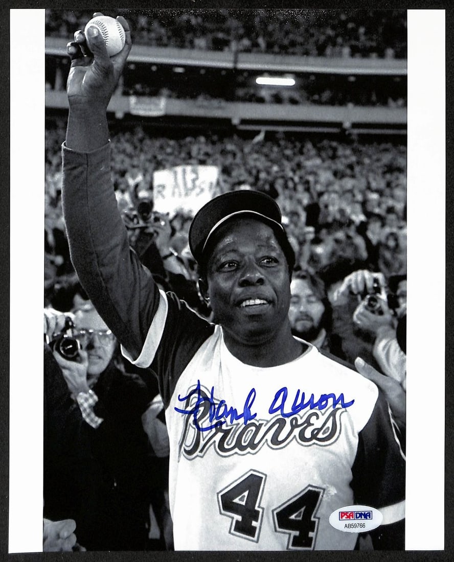 Hank Aaron HOF Signed Autographed 8x10 Photo #715 Braves PSA/DNA (1 of 2)
