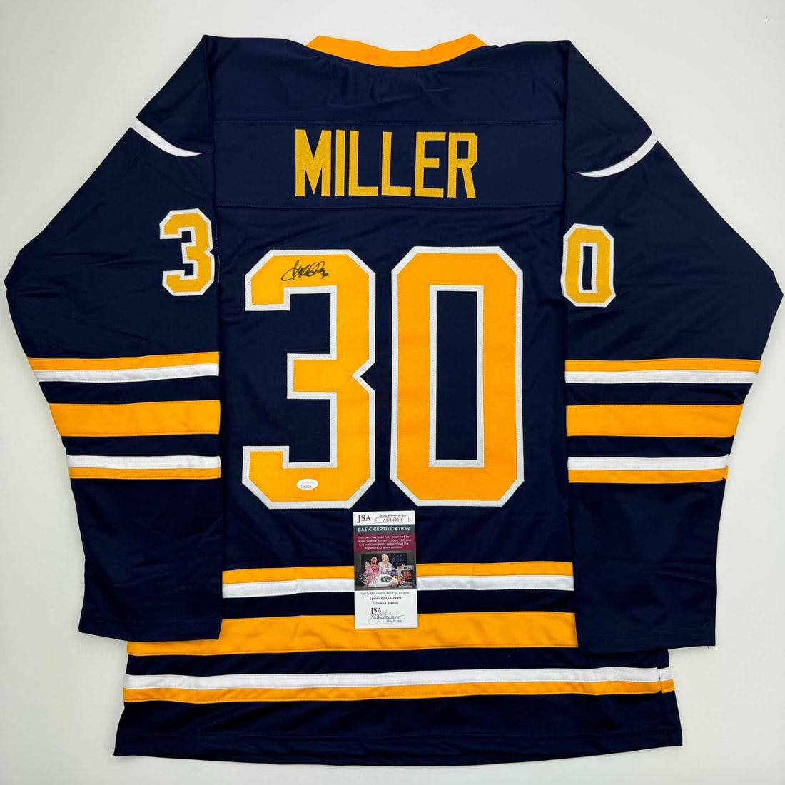 Ryan Miller Autographed Buffalo Sabres Jersey JSA COA (1 of 4)