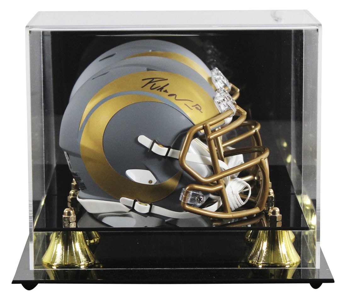 Puka Nacua Signed Slate Speed Mini Helmet with Case Fanatics: Puka Nacua Signed Slate Speed Mini Helmet with Case Fanatics This authentic signed mini helmet is a must-have for any Los Angeles Rams fan. Featuring the signature of Puka Nacua, this alternate slate
