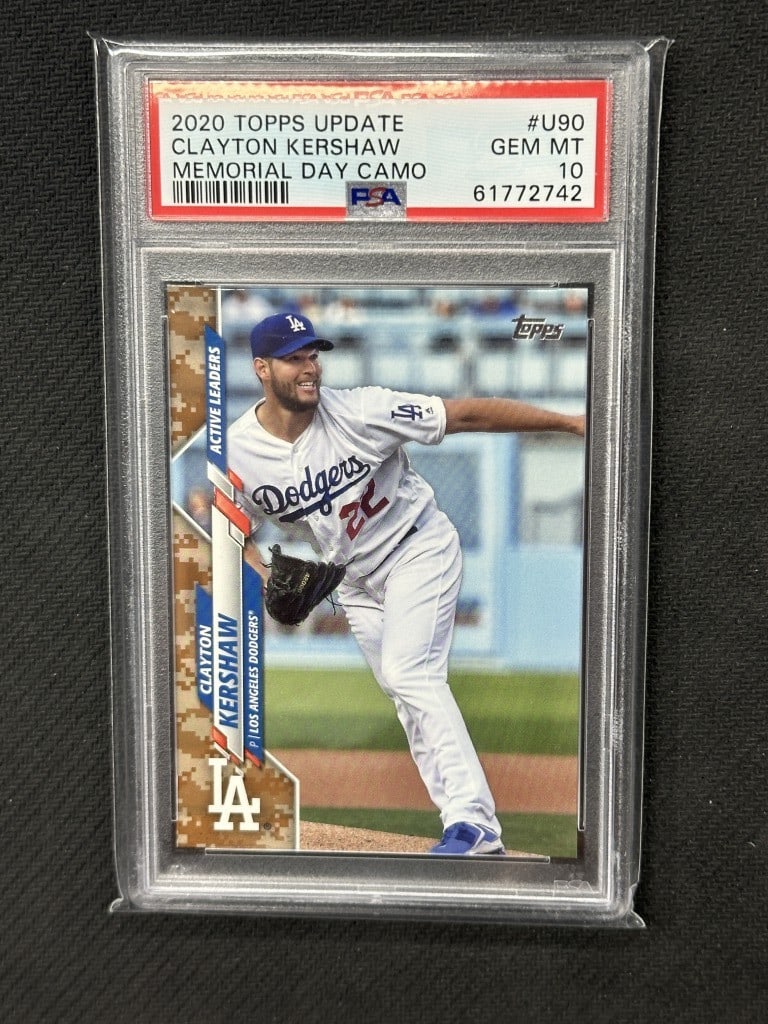Clayton Kershaw 2020 Topps Update Memorial Day Camo PSA 10 #U90 (1 of 2)