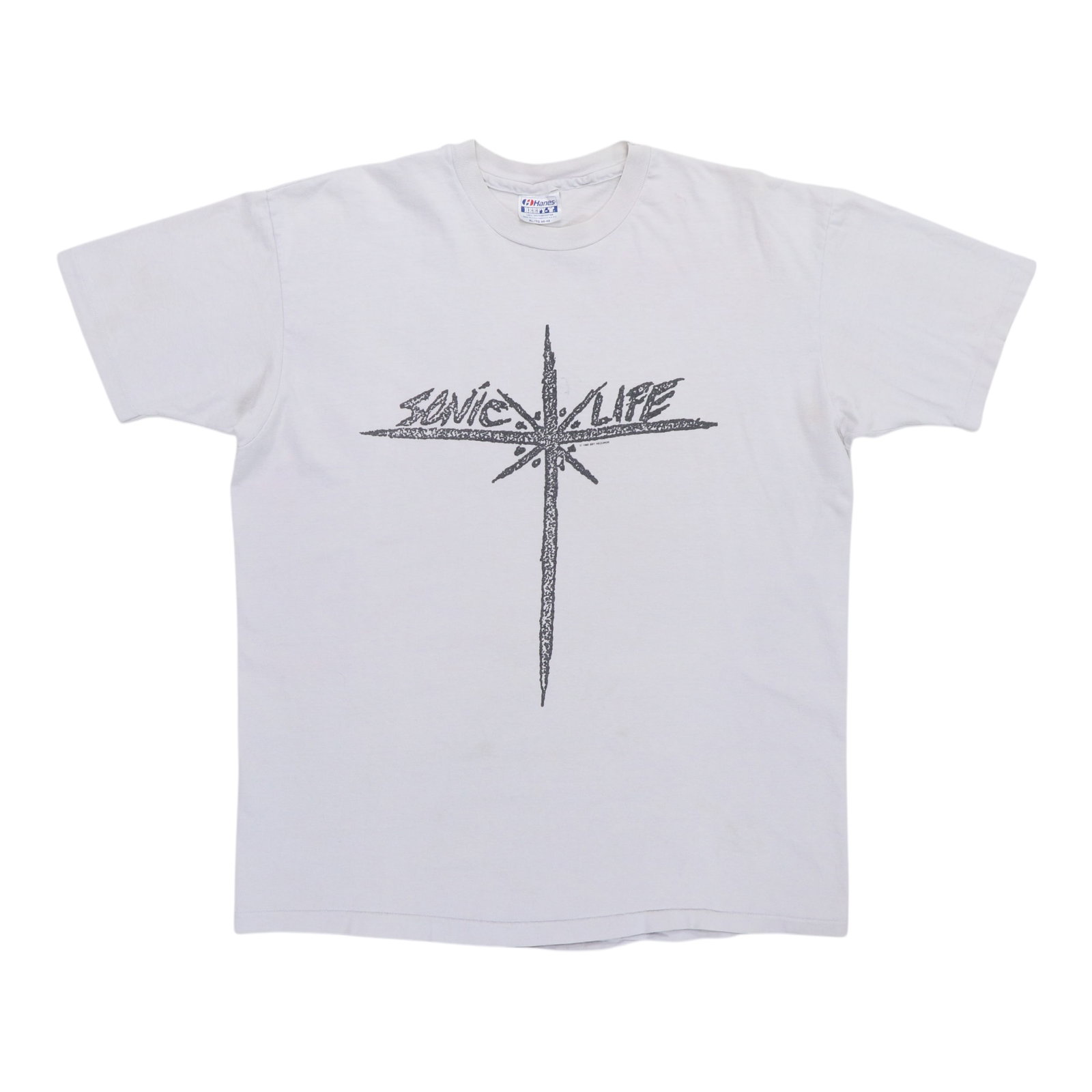 Vintage 1985 Sonic Life T-Shirt SST Records Original Sonic Youth Cotton XL: Vintage 1985 Sonic Life T-Shirt SST Records Original Sonic Youth Cotton XL This is an original vintage 1985 Sonic Youth 'Sonic Life' shirt from SST Records. It is not a modern reproduction and feature