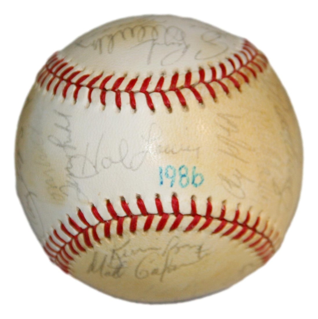 1986 Houston Astros Team Baseball with 35 Signatures Nolan Ryan (1 of 6)