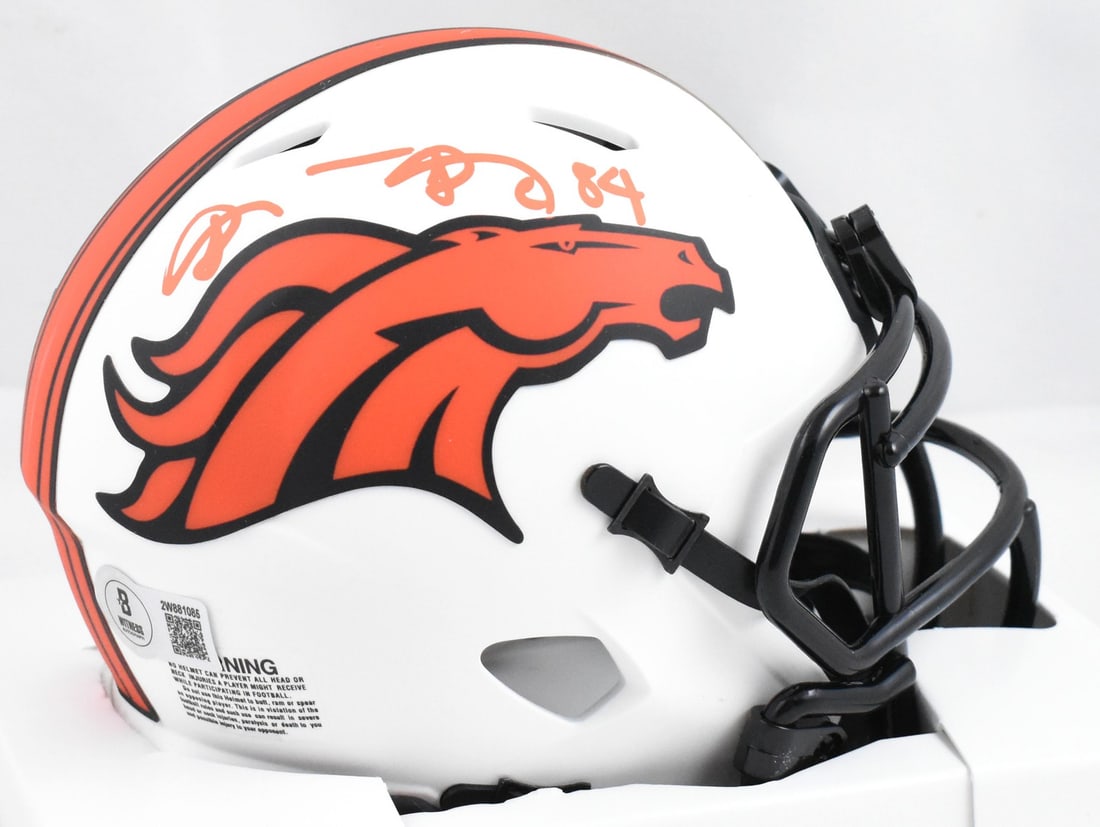Shannon Sharpe Signed Denver Broncos Mini Helmet Beckett Authenticated (1 of 3)