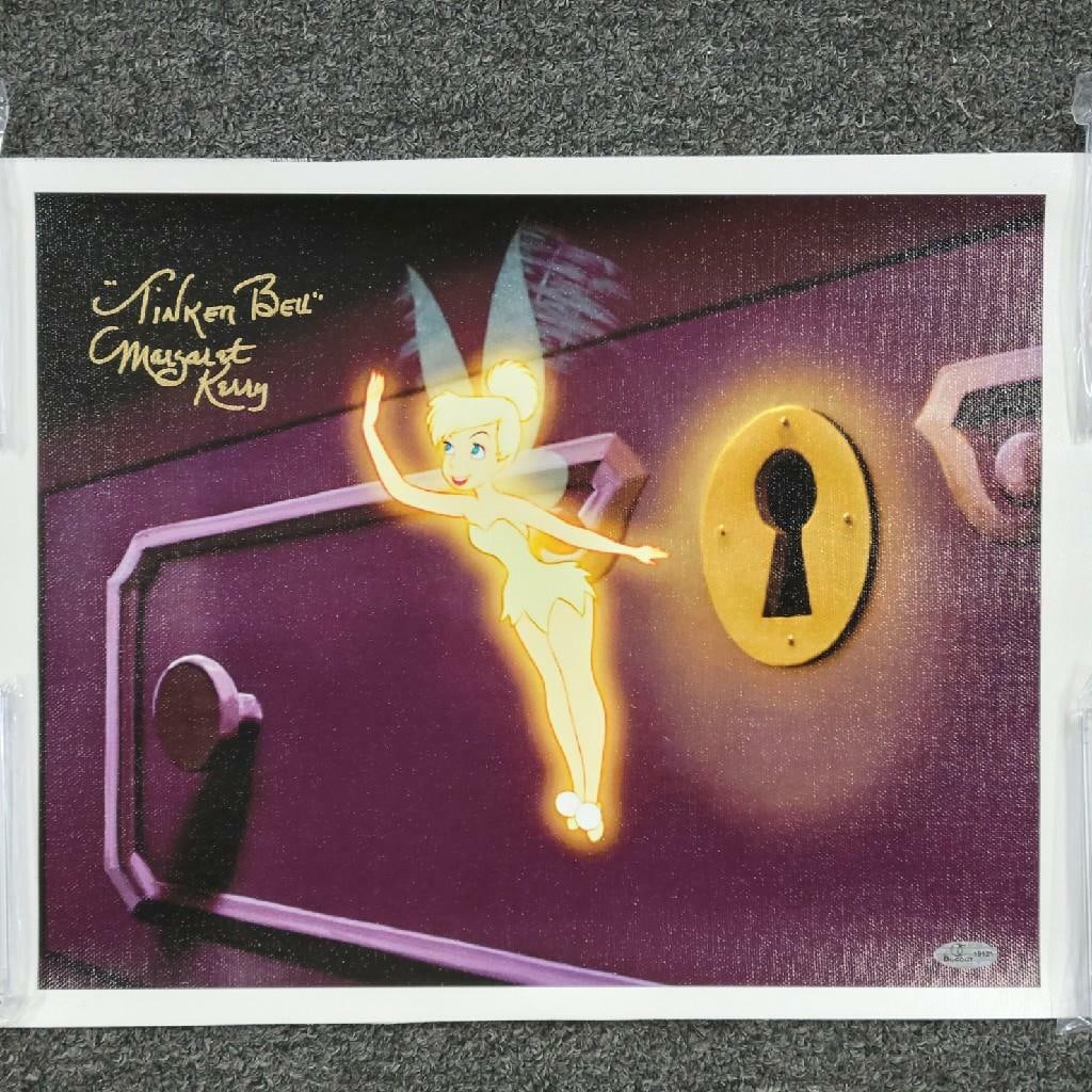 Margaret Kerry Tinker Bell Signed 11x14 Photo Beckett Authenticated: Margaret Kerry Tinker Bell Signed 11x14 Photo Beckett Authenticated Capture a piece of cinematic history with this original 11x14 canvas photograph featuring Margaret Kerry as "Tinker Bell" from Disne