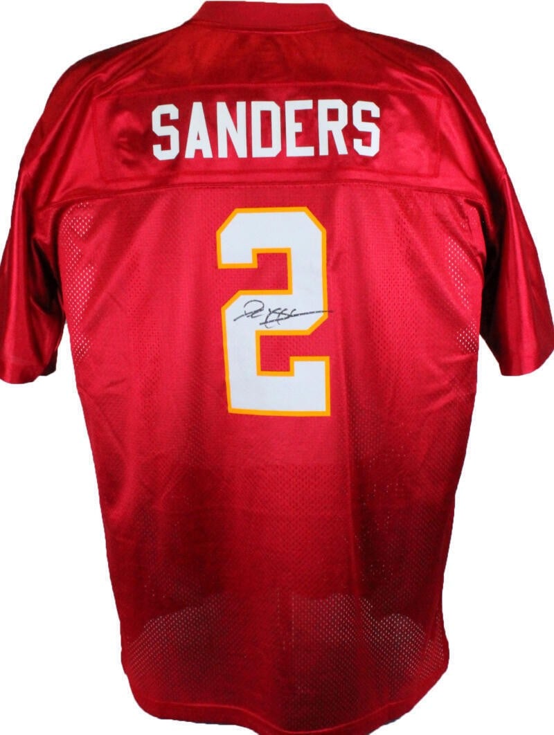 Deion Sanders Signed Garnet Florida State Jersey Beckett Authenticated (1 of 3)