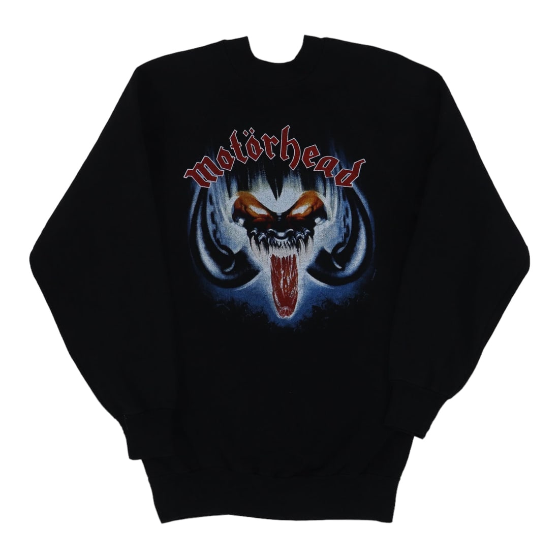Vintage 1987 Eat The Rich Motorhead Black Sweatshirt with Front and Back Graphics: Vintage 1987 Eat The Rich Motorhead Black Sweatshirt with Front and Back Graphics This is an original vintage 1987 Motorhead 'Eat The Rich' sweatshirt featuring front and back graphics. The sweatshirt