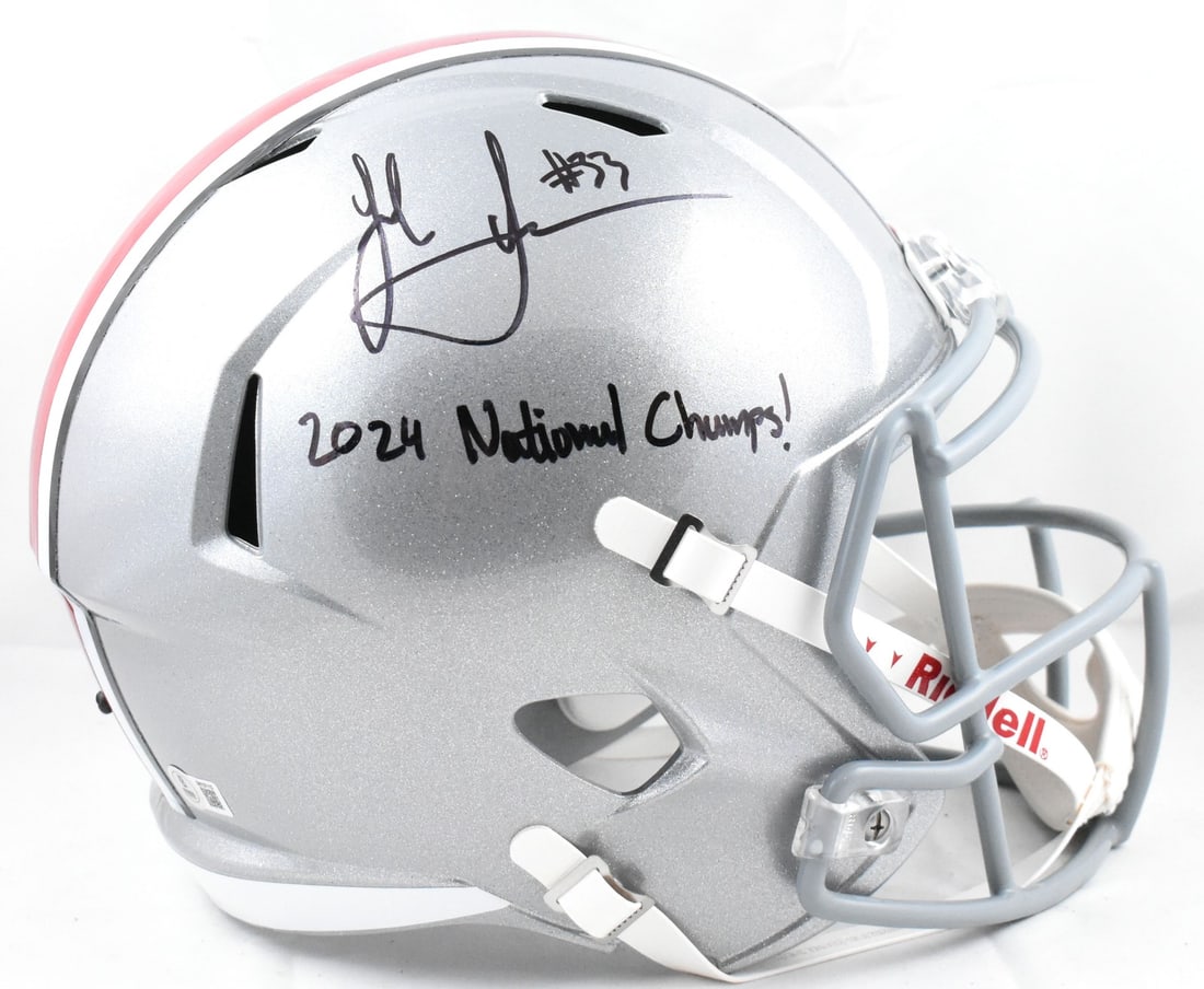 Jack Sawyer Signed Ohio State F/S Speed Helmet Beckett Authenticated (1 of 5)