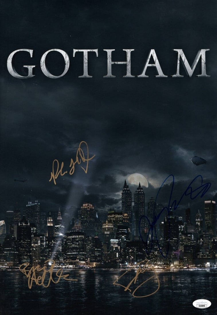 Gotham Multi Signed 12x18 Photo Jada Pinkett Smith JSA Authenticated: Gotham Multi Signed 12x18 Photo Jada Pinkett Smith JSA Authenticated This captivating 12x18 photograph from the iconic series Gotham features the signatures of notable cast members, including Jada Pin