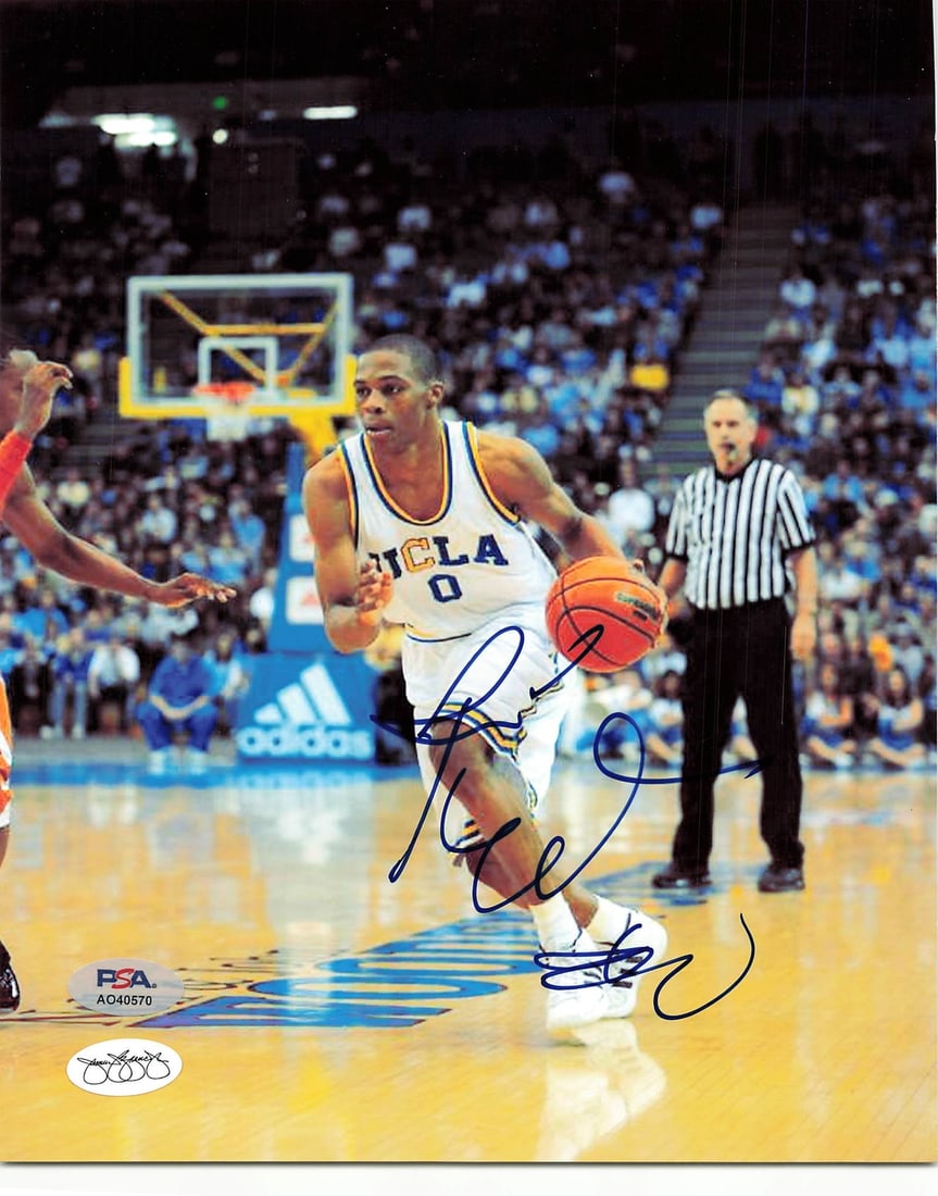 Russell Westbrook Autographed 8x10 Photo PSA/DNA Oklahoma City Thunder: Russell Westbrook Autographed 8x10 Photo PSA/DNA Oklahoma City Thunder This is an original 8x10 photograph featuring Russell Westbrook, the renowned basketball player from the Oklahoma City Thunder, w
