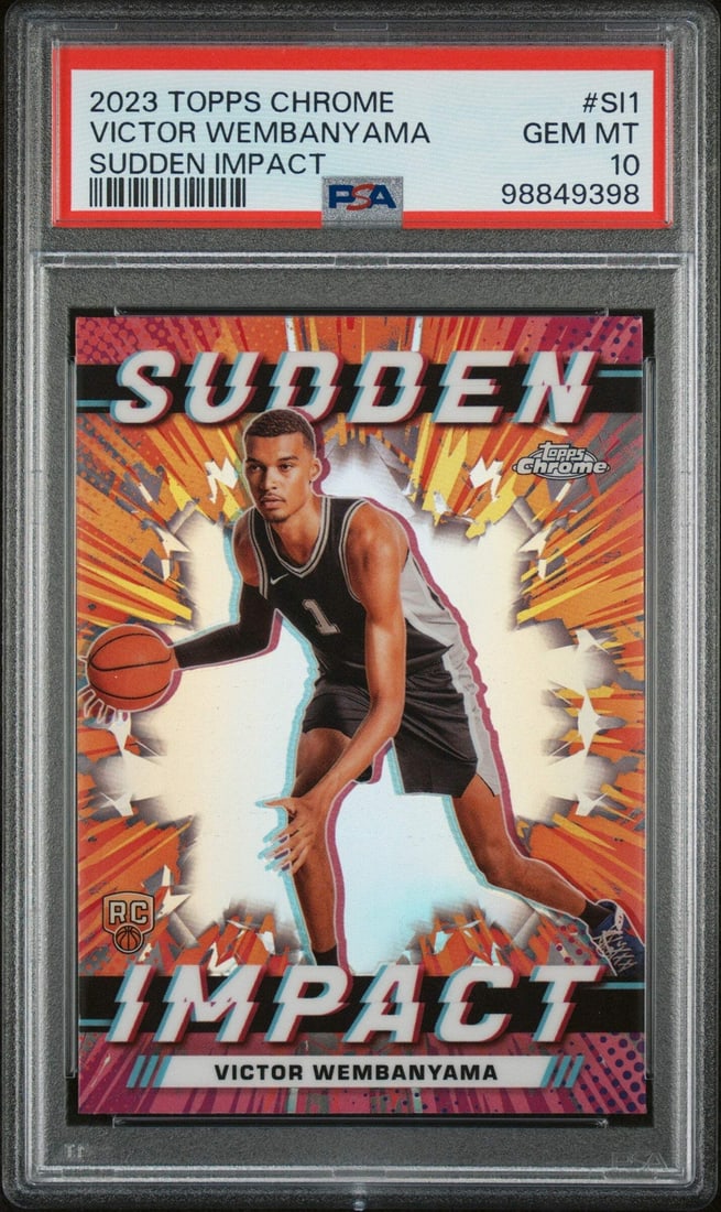 2023 Topps Chrome Victor Wembanyama RC Basketball Card PSA 10 (1 of 2)