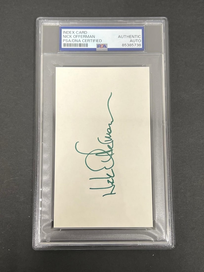 Nick Offerman Signed Index Card PSA/DNA Authenticated Parks and Rec (1 of 2)