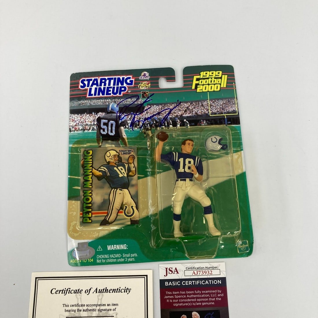Peyton Manning 1999 Signed Starting Lineup Figure with JSA COA (1 of 8)