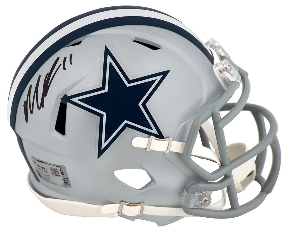 Micah Parsons Autographed Dallas Cowboys Mini Helmet with Fanatics COA: Micah Parsons Autographed Dallas Cowboys Mini Helmet with Fanatics COA This Dallas Cowboys Riddell Speed Mini Helmet is personally signed by Micah Parsons, showcasing his autograph prominently. It com