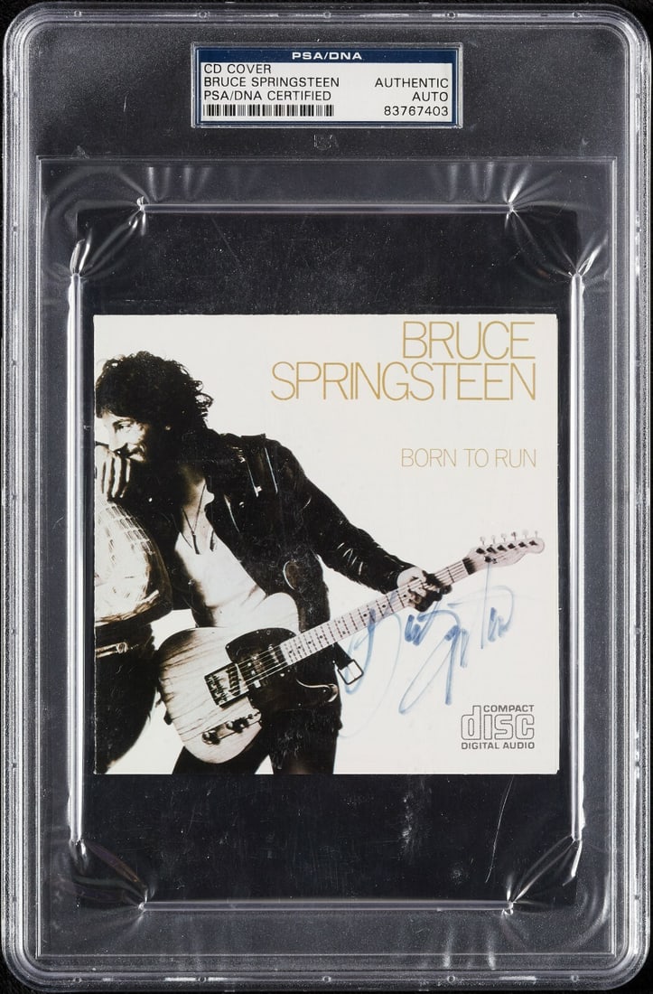 Bruce Springsteen Born To Run CD Cover Signed PSA DNA Authenticated (1 of 2)
