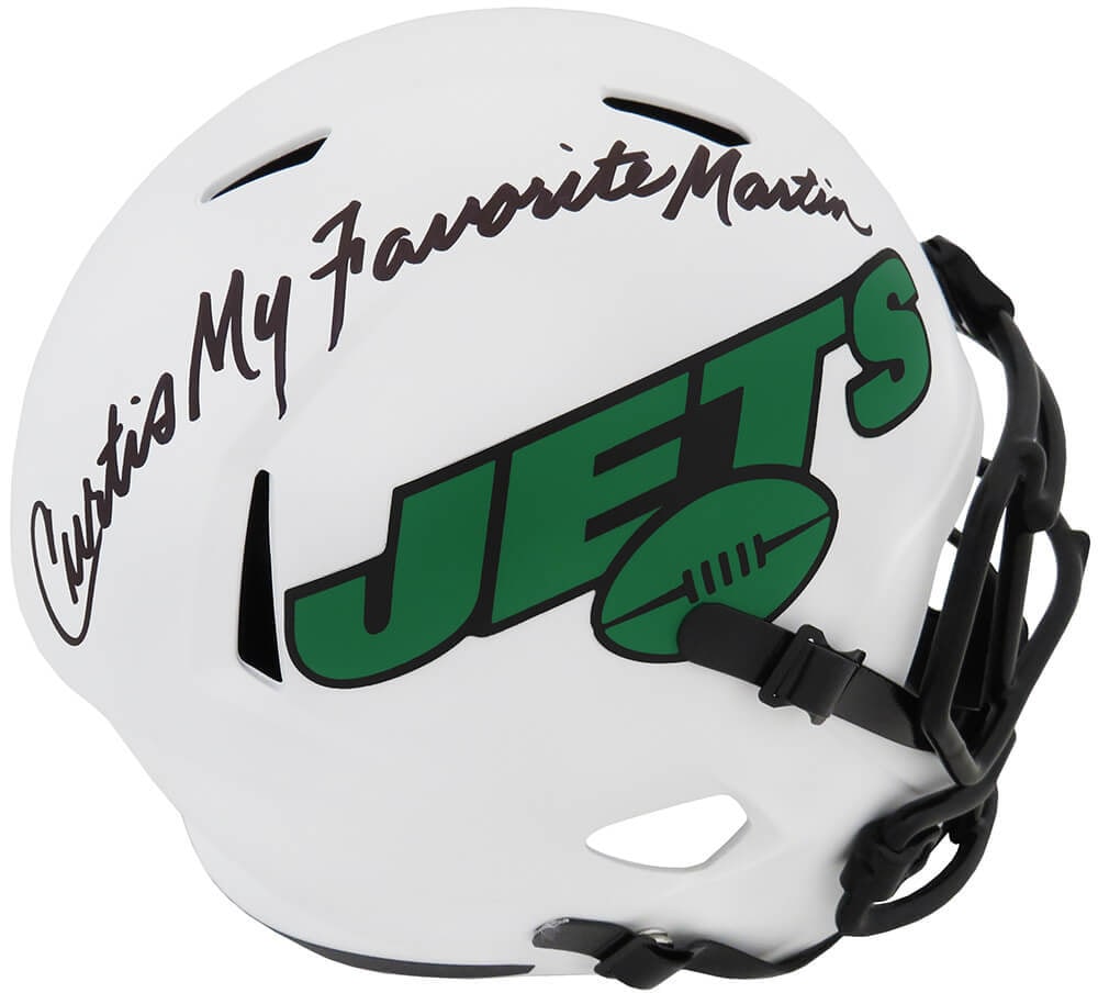 Curtis Martin Signed Jets Lunar Eclipse Helmet with My Favorite Inscription (1 of 1)