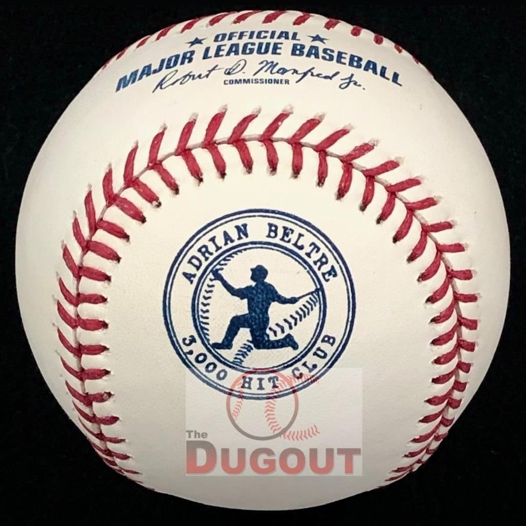 Rawlings MLB Adrian Beltre 3000 Hit Club Baseball New in Box: Rawlings MLB Adrian Beltre 3000 Hit Club Baseball New in Box Celebrate one of baseball's legends with this Rawlings MLB Official Adrian Beltre 3000 Hit Club Baseball. This officially licensed baseball